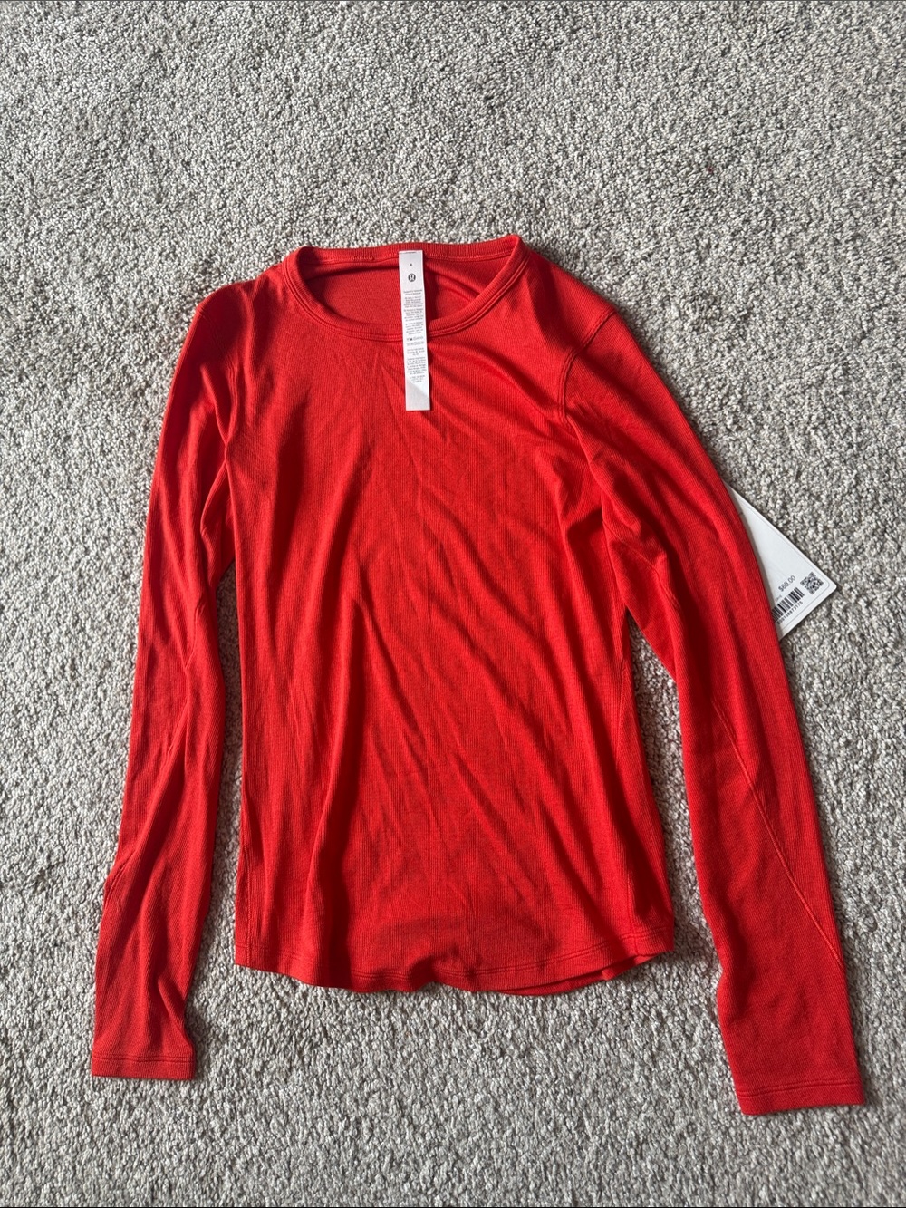 lululemon athletica Women's Long Sleeve Crewneck Top in Red